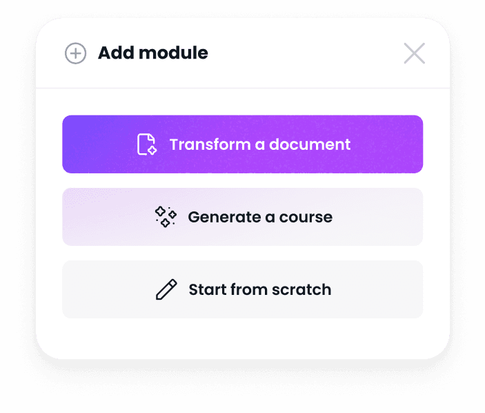 Add module dialog with AI options