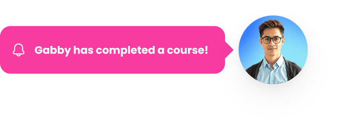 Course completion notification