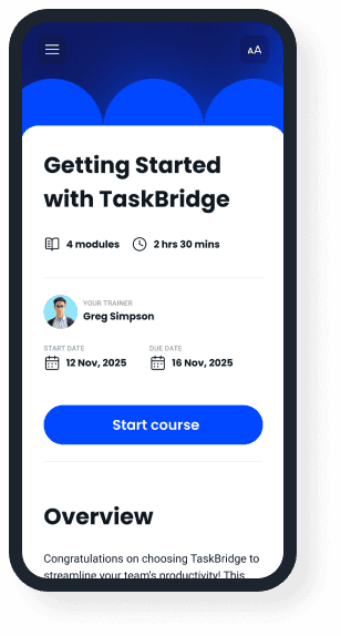 Coassemble Academy on a mobile phone