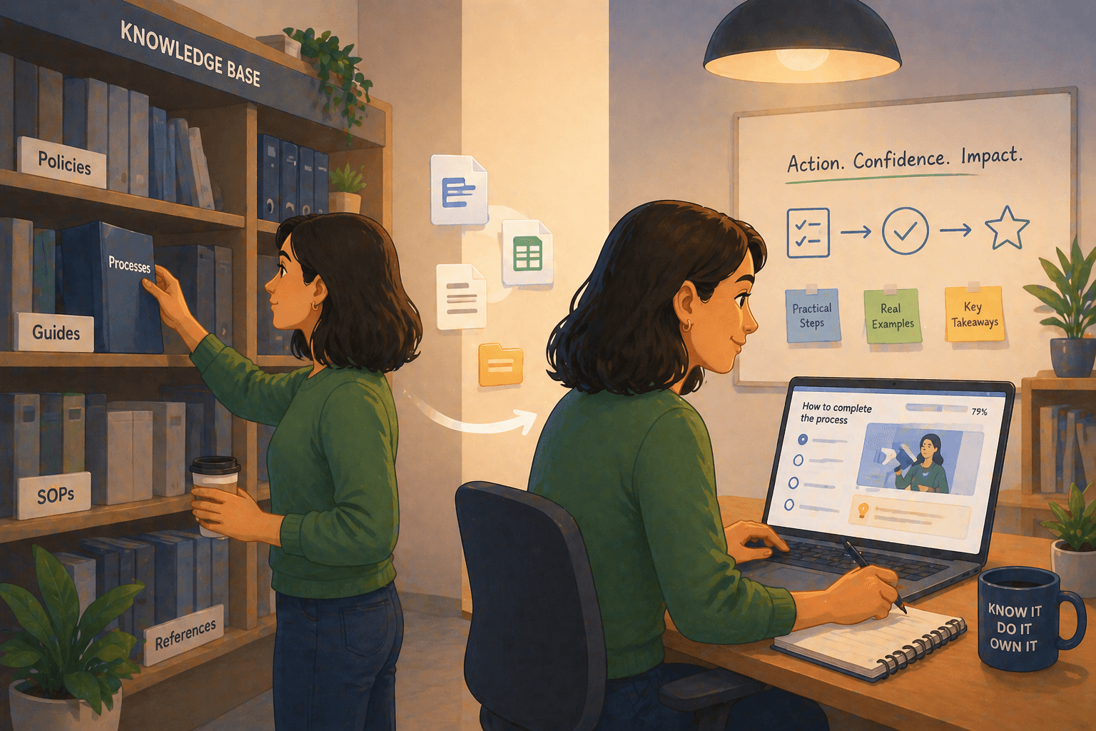 Tools for knowledge management: from storage to structured training