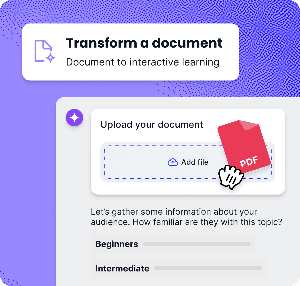 Transform a document into a course