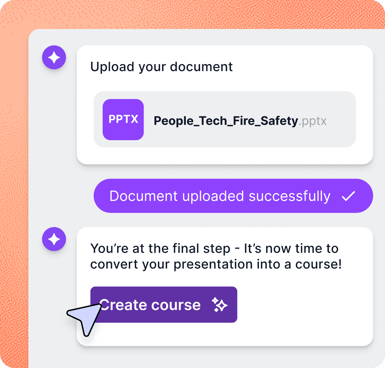 Upload a PowerPoint and create a course