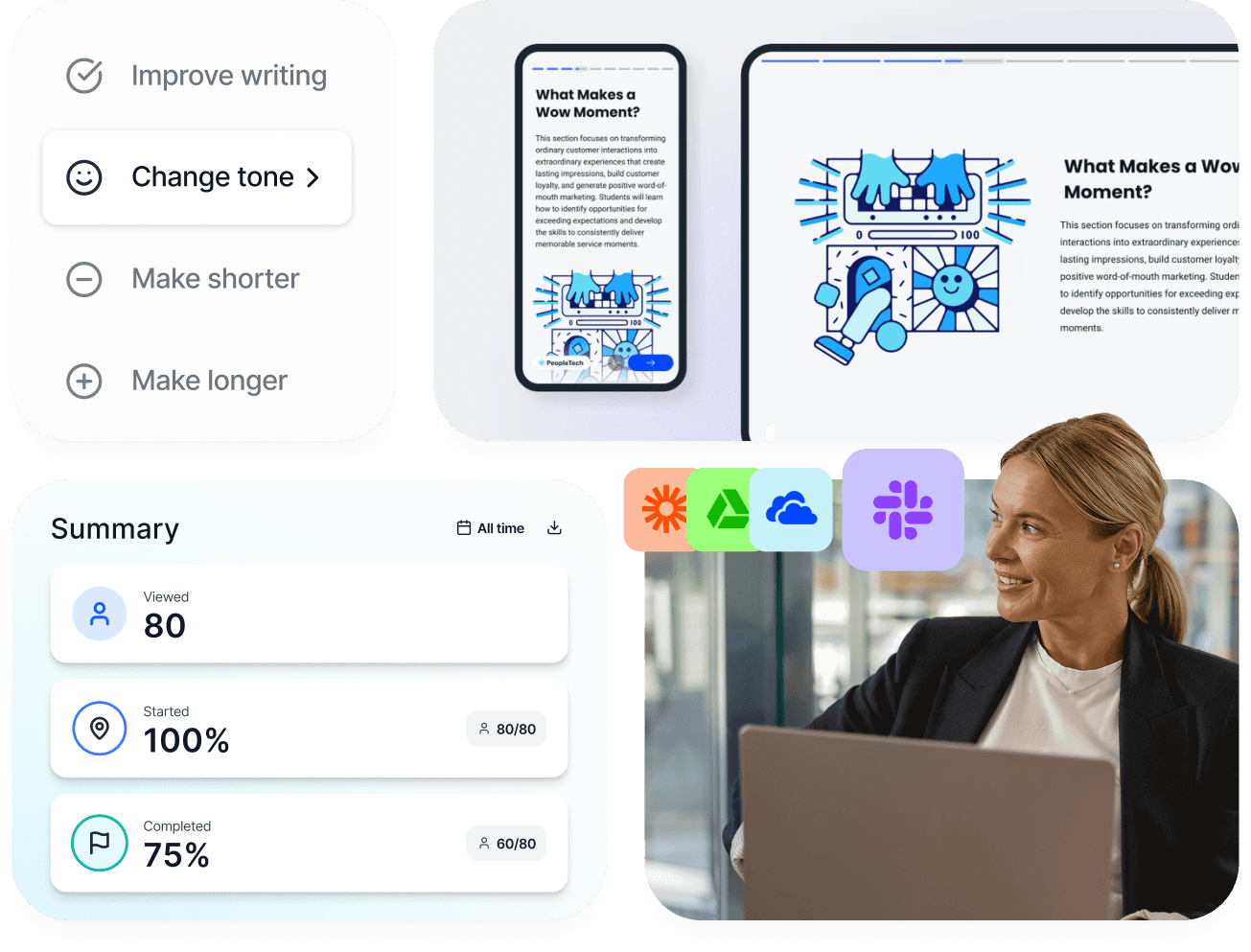 Coassemble course creation and analytics dashboard